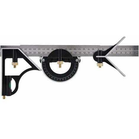300mm Square Combination, Multifunctional Measuring Tool with Adjustable Right Angle Combination (Zinc Alloy)