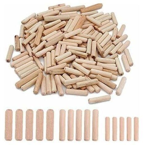 300pcs Chevilles en Bois 6mm 8mm 10mm Chevilles en Bois Assorties M6 M8 M10 pour Meubles en Bois