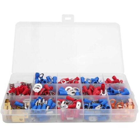 300Pcs Cosses rondes pré-isolées pressées à froid Connecteur de borne de fil électrique,DUBUNS