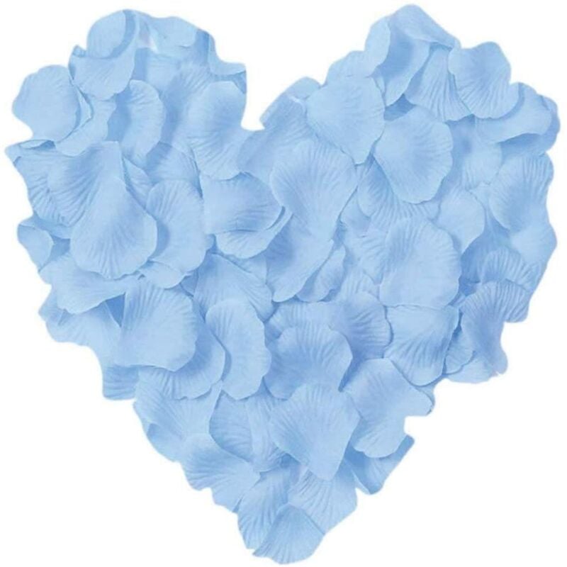 Shatchi - 300 Light Blue Quality Silk Rose Petals Confetti Birthday, Anniversary Wedding Party Decorations