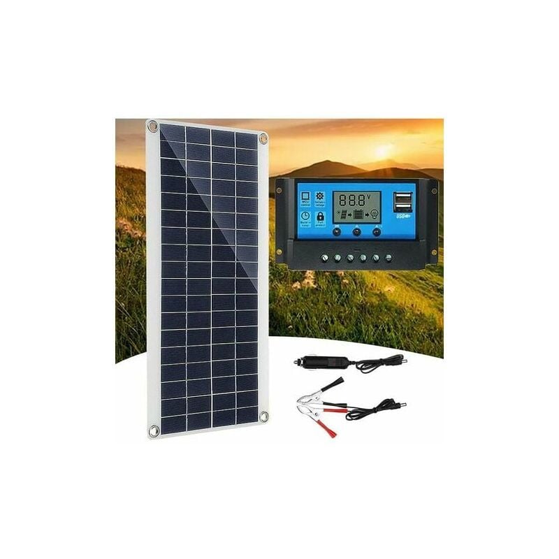 AlwaysH 300W 12V Solar Panel, Solar Panel Kit, Battery Charger Kit with 60A Solar Charge Controller for RV, Yacht, Outdoor, Garden, Lighting