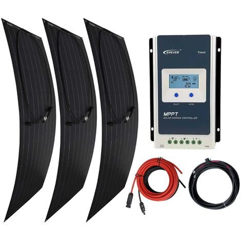 500w Solar Panel Kit 24V MPPT controller battery charging cables brackets  K4