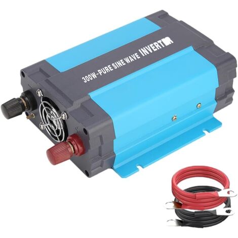 300W Inversor de Corriente Onda Senoidal Pura 12V DC a 220/230/240V AC Convertidor con Puertos de Carga USB 1 A y Tomas AC para Sistemas Montados en Vehículos y Sistemas Domésticos - 300W