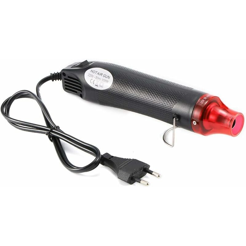 Fei Yu - 300W pistolet à air chaud de la main d'Mini Pistolet à air chaud pour l'embossage Heat Tool 220 / 110V eu Plug (Noir)