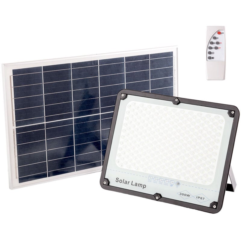 Greenice - Projecteur led solaire Spot 300W Panneau solaire/Batterie [WR-MTX-300W-CW]
