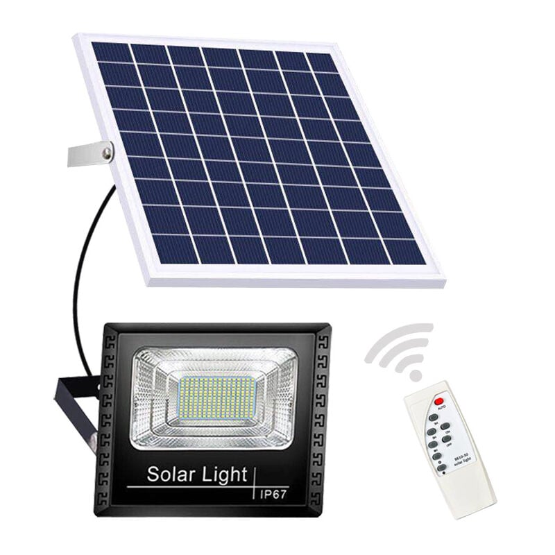 300W Réverbères Solaires Extérieurs, Lumière Solaire Imperméable, Crépuscule à l'Aube Lampe Solaire Extérieure Led avec Télécommande, Lumière du Jour