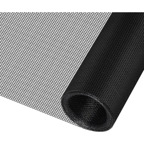 300x120cm Moustiqueres Fenêtre, Résistant aux UV Anti Insecte Moustiquaire pour Fenêtre, DIY Rouleau Moustiquaire Fenetre Enroulable, Toile Moustiquaire Porte, Tissu moustiquaire au mètre(Noir)