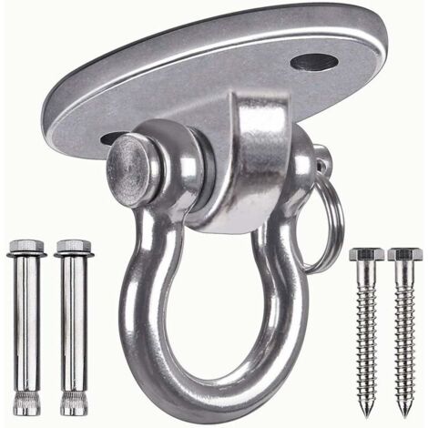 304 Acier Inoxydable Lourds Crochet De Plafond, Crochets De Suspension, 4 Vis De Fixation Pour Béton Bois Ensembles, Yoga, Hamac, Chaise Accrochante