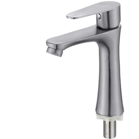 304 Acier Inoxydable Petite Taille Simple Lavabo Froid Robinet Salle De Bains Salle De Bains Armoire Lavabo Bassin Robinet