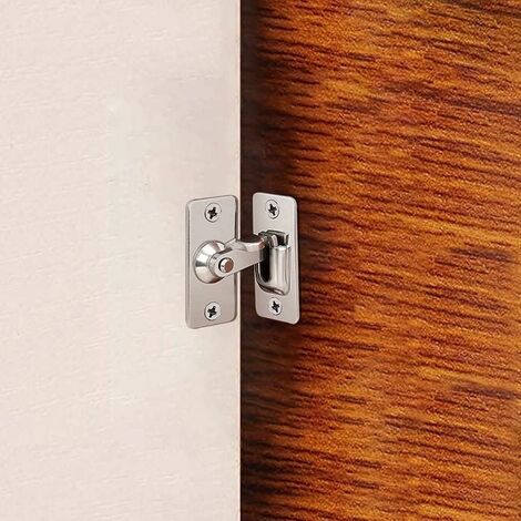 READCLY 304 Edelstahl 90 Grad rechtwinkliger Schnallenhaken Riegelhaken für Schiebetür, Riegelbolzen Hardware Haushaltszubehör-longziming