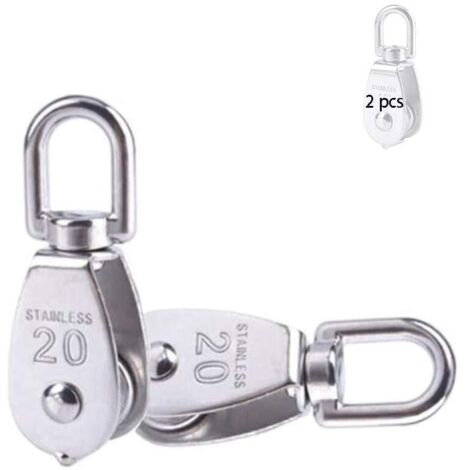 304 Edelstahl-Umlenkrolle M20 Heberolle 2 Stück