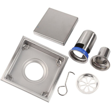 304 stainless steel 110 x 110 mm bathroom shower tile square insert shower floor drain strainer