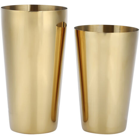 304 Stainless Steel Cocktail Shaker Bottle Set Bartender Bar Accessory Barware ToolsGold