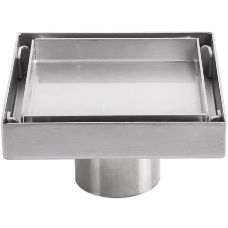 304 stainless steel invisible floor drain square thickened deodorant floor drain 1010cm Ch8GSjW3j1c
