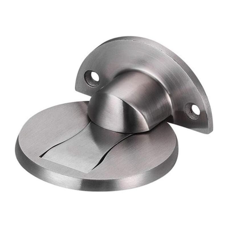 304 Stainless Steel Magnetic Door Stop,Home Hotel Restaurant Office Door Holder Door Stop-Brushed Silver