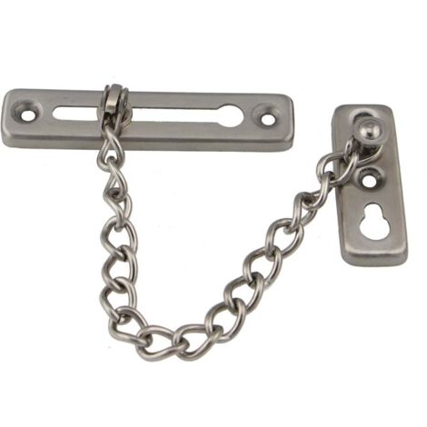 304 Stainless Steel Modern Door Security Chain Satin Finish with Screws