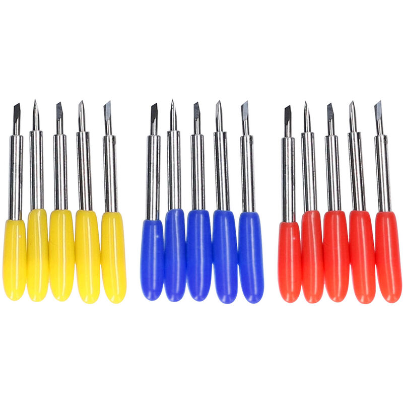 

30/45/60 grados Gravers Set DIY Carving Tool Cutter Cortadores de grabado de repuesto para herramientas electricas,Multicolor, 15 piezas (5 piezas