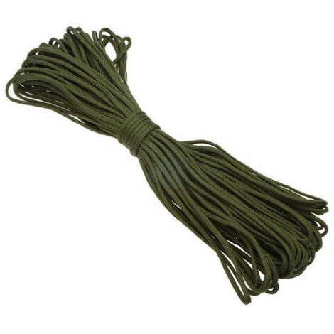 30.5M / 100Ft 7 Brins Corde De Parachute Corde Longe Outil De Survie D'Urgence En Plein Air,  (Verte)