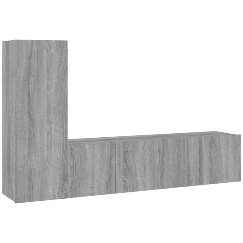 Vidaxl - 3 Piece Tv Cabinet Set Grey Sonoma Engineered Wood