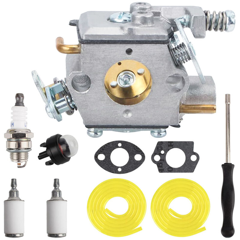 309376002 Carburateur avec kit de réglage pour Ryobi RY3714 RY3716 Gas Chainsaw Carb + Gasket +Fuel Filter + Fuel Line Hose + Spark Plug + Primer