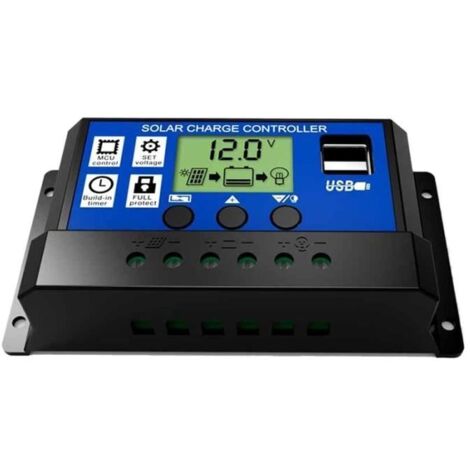 30A 12V / 24V LCD Intelligence automatique regule le controleur de charge de batterie solaire PWM