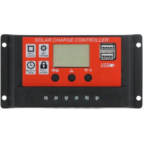 30A MPPT-Solarladeregler mit intelligentem LCD-Display für 12V/24V-Batterien