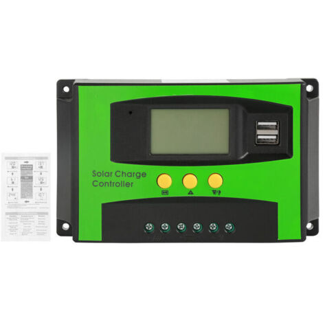 30A PWM Solarladeregler 12V 24V Solarpanel-Regler Dual USB 5V Ausgang