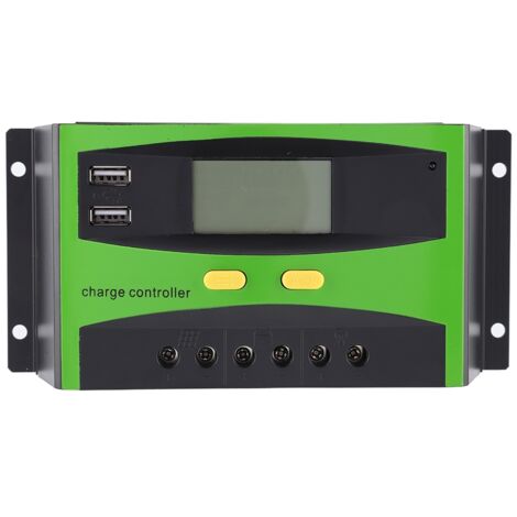 30A PWM-Solarladeregler mit LCD-Bildschirm für 12V/24V-Batterien