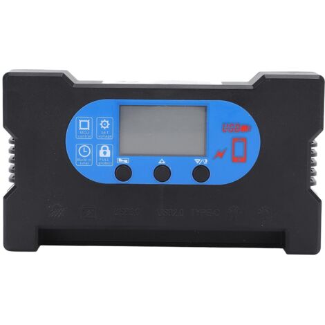 30A Solar-Laderegler mit zwei USB-Typ-C-Anschlüssen, DC-Schnellladefunktion und HD-Display – Mehrfachschutz für Solarmodule