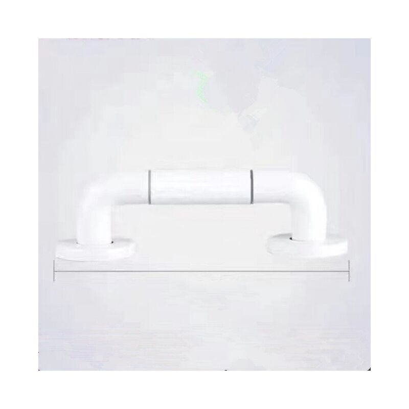 30CM blanc Barre D'appui wc, Barres D'appui de Salle de Bain avec Antidérapante, Poignée de Acier Inox, de Maintien Douche avec Cercles lumineux