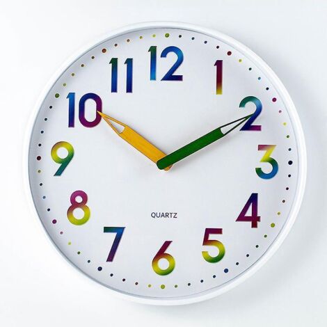 30cm- Horloge Dgrade Colore Horloge Murale Cartoon Horloge Murale Suspendue Horloge  Quartz Moderne Simple Et Moderne