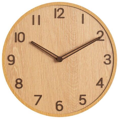 30cm-horloge Murale En Bois Horloge De Salon Horloge  Suspendre Horloge Murale Simple Japonaise Crative En Grain De Bois