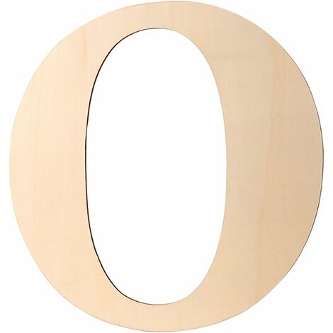 30cm Lettres en Bois Vierges Panneau de Signe de Tranches de Bois Non Finies pour la Maison Signe Décoration Murale Bricolage Projets D'artisanat (O)