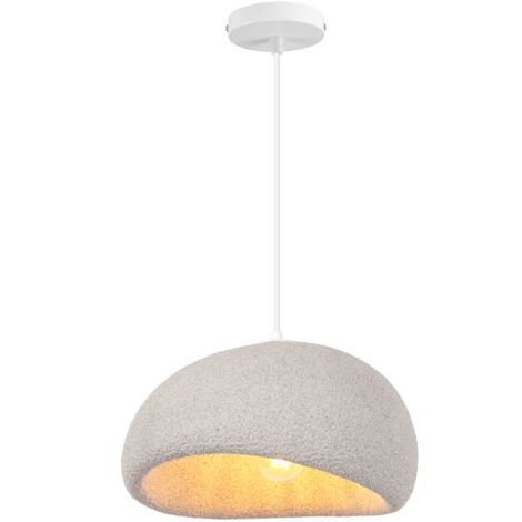 NORCKS 30CM Lustre Personnalisé Créatif D'Intérieur Plafonnier Rétro E27 Suspension Lustre Moderne Gris