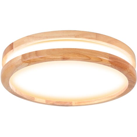 STOEX 30CM Modern LED Ceiling Lights Indoor Ceiling Lights Wood Ceiling Light for Hallway Bedroom Kitchen Living Room Warm White