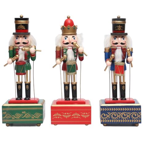 30cm Musical Animated Wooden Nutcrackers Soldiers Christmas Ornament Any One