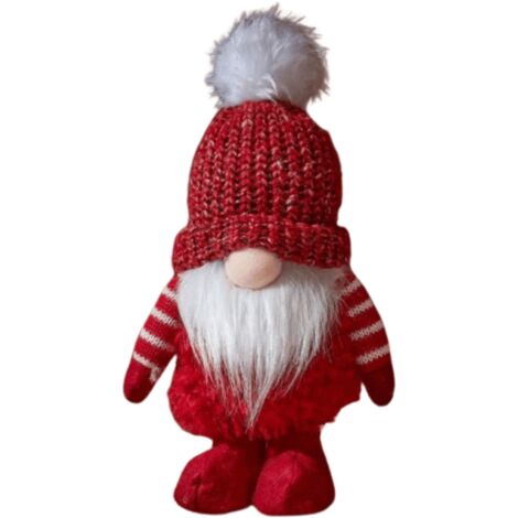 30cm Red Gonk with Bobbly Hat Christmas Decoration
