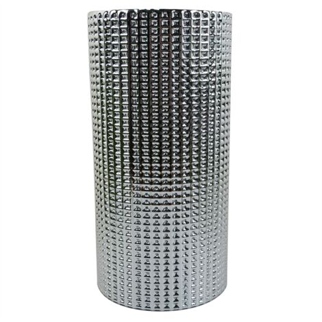 30cm Silver Dot Glass Vase