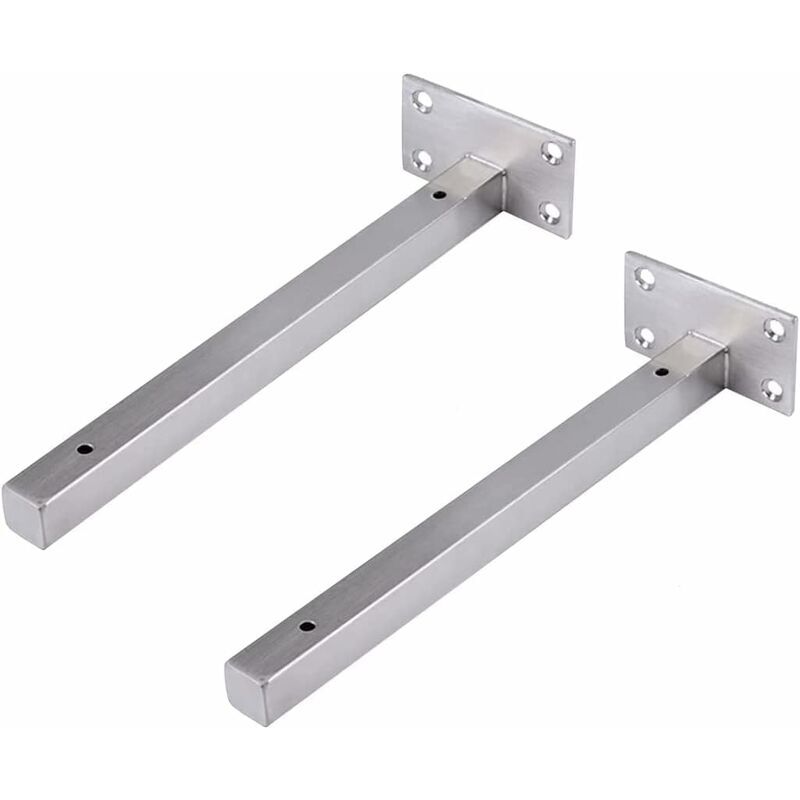 30cm Supports éTagèRe Flottants, Monté éTagèRe, Equerre Industrielle Etagere Murale Fixation Invisible Supports Vintage Equerre Murale Equerre