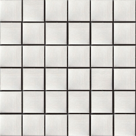 Carreaux de mosaïque en acier inoxydable Argent pour les murs (MT0035)