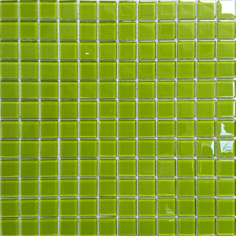 Carrelage mosaïque en verre. Vert. pour les murs (MT0023)