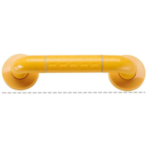 30cm Yellow Toilet Grab Bar, Bathroom Grab Bars with Anti-Slip Surface, Stainless Steel Handle, Shower Grab Bar with Illuminated Rings - with Cover Flange