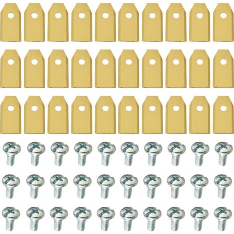 30er Pack Mähroboter-Messer, Universal-Ersatzklingen, 35×18×0,6 mm, Gold