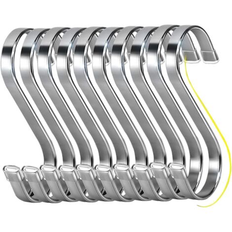 30er-Packung S-Haken aus Edelstahl, robuste Metallhaken für Bad, Schlafzimmer, Büro, Küche, Geschäft