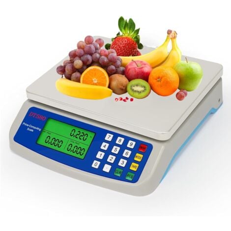 30kg Balance de Cuisine Professionnelle NuméRique en Acier Inoxydable Balance Electronique de Cuisine Comptant Les Echelles Multifonctionnel avec lcd Balances Alimentaire pour Alimentaire(Inclus Adapt