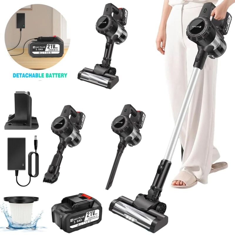 30KPa Aspirateur sans fil Hoover Upright Aspirateur à main sans fil 3600W Avec batterie