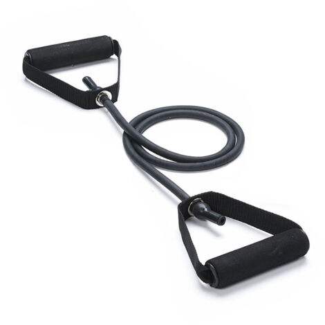 30LB TPE gerades elastisches Widerstandsband für Rücken- und Fitnessübungen, schwarz.