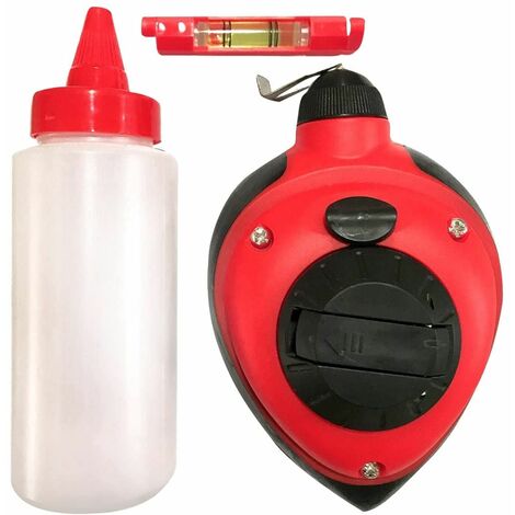 30m (100ft)  Line Marker, Chalk And Mini Level Set - G3760