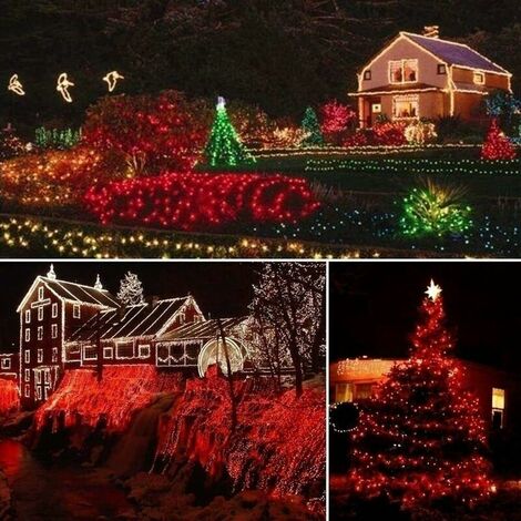 30M 300 LED Fairy Lights Carnival Wedding Outdoor Indoor Garden Lighting, LED String Lights Tree Fairy Lights Christmas Tree Decoration Garland, Red