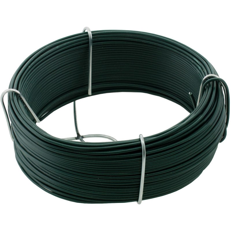 

30 m Alambre Forrado de Plástico Verde | Material de Alta Resistencia | Grosor: 1,4mm